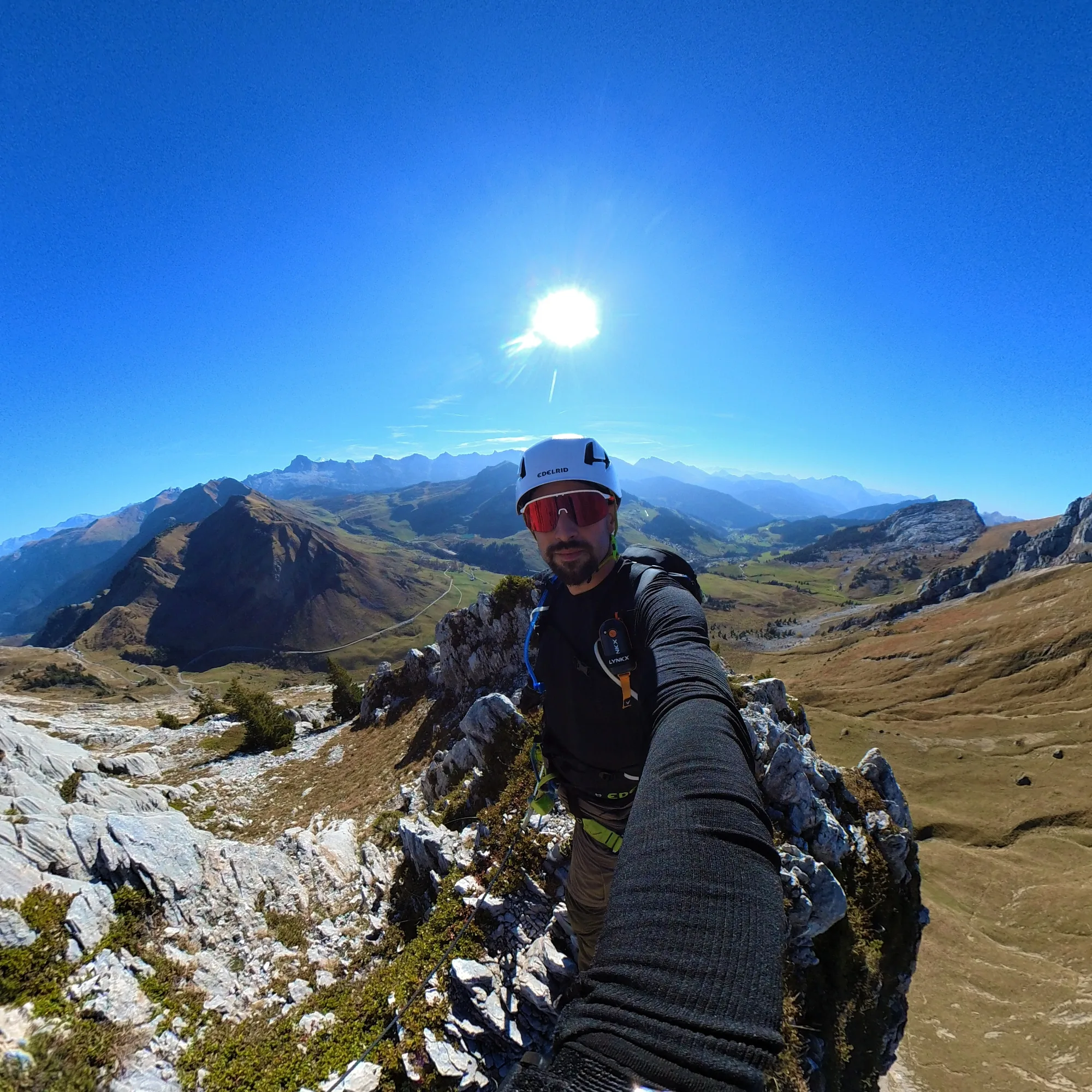 moi à l'arrivée de la via ferrata du jallouvre