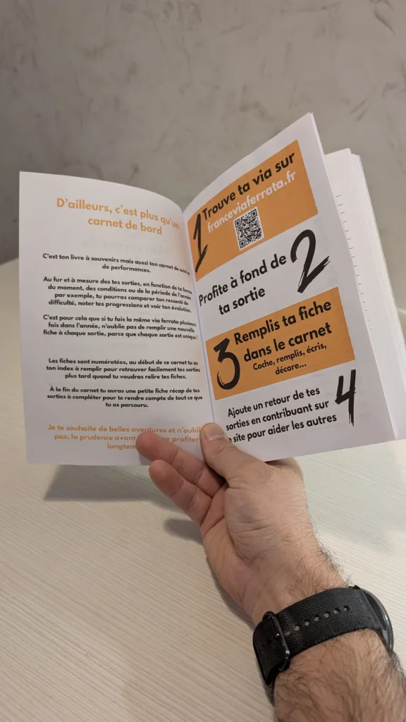 Mon carnet de Via Ferrata , présentation et fonctionnement