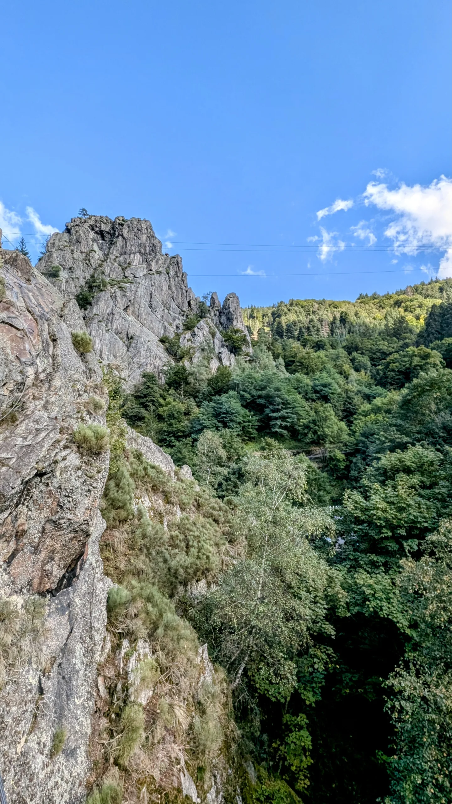 la vue depuis le parcours découverte de la via ferrata de planfoy