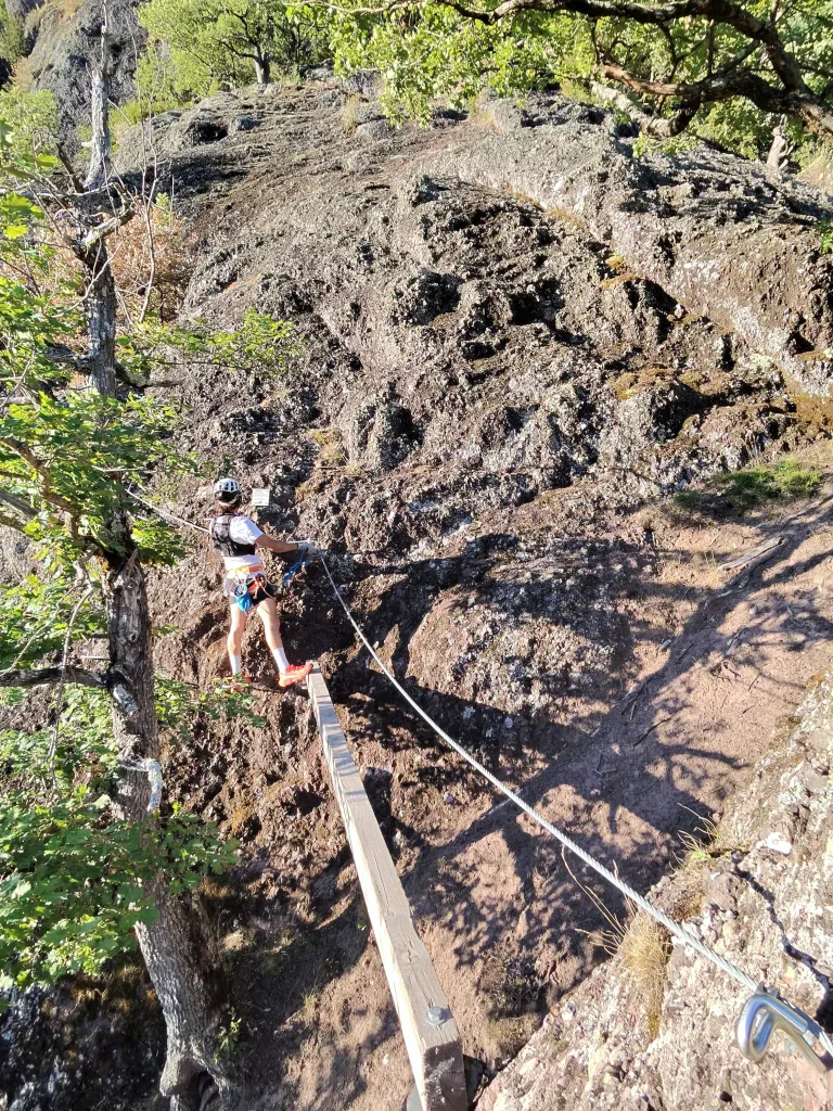 poutre via ferrata de Camous Coume Vieille
