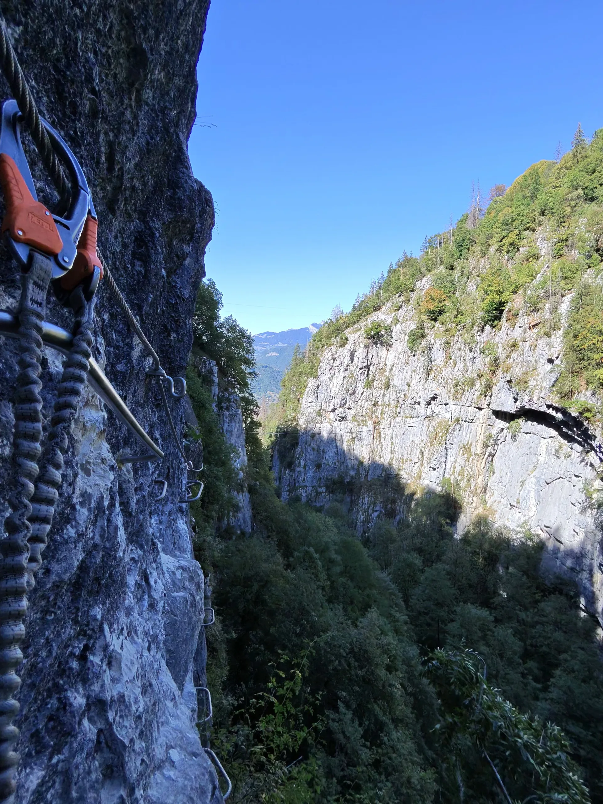 via ferrata la gorge du cé mont saxonnex