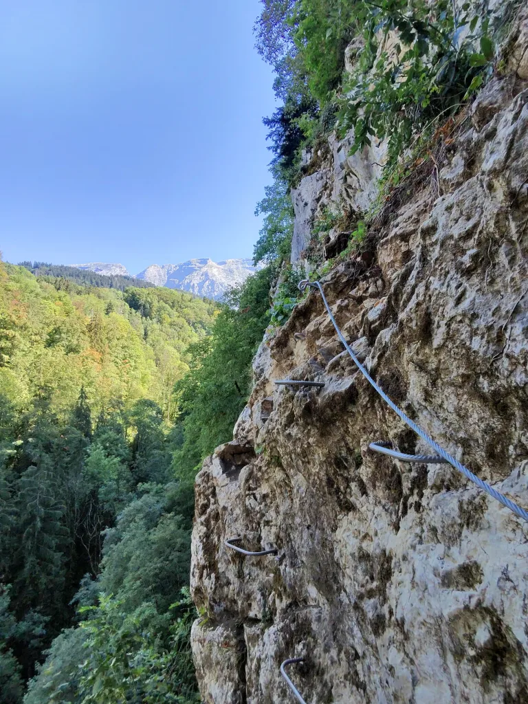 via ferrata de la gorge du cé mont saxonnex