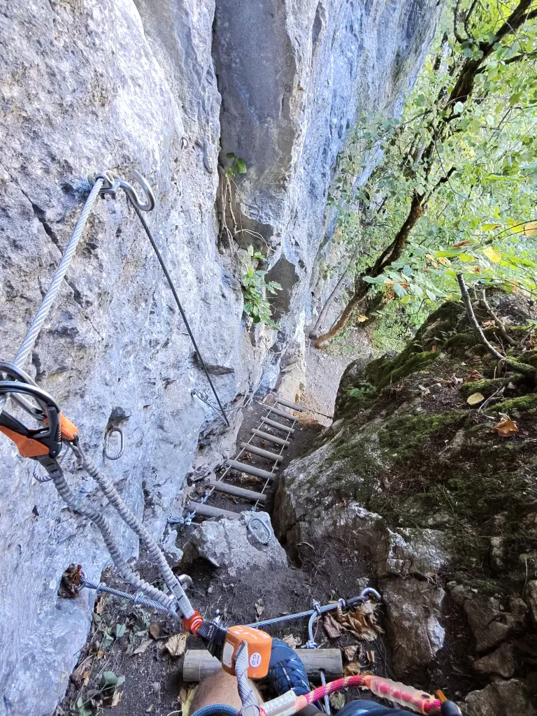via ferrata de la gorge du cé mont saxonnex