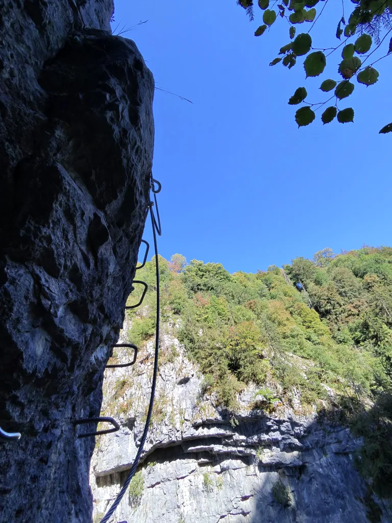 via ferrata de la gorge du cé mont saxonnex