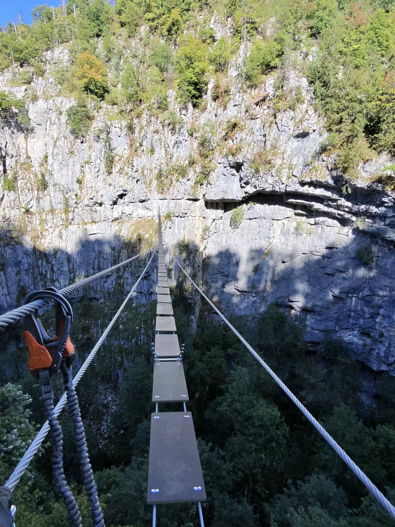 via ferrata de la gorge du cé mont saxonnex