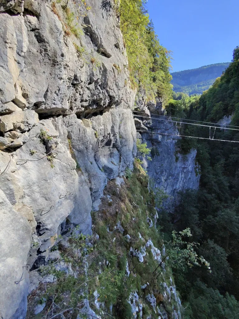 via ferrata de la gorge du cé mont saxonnex