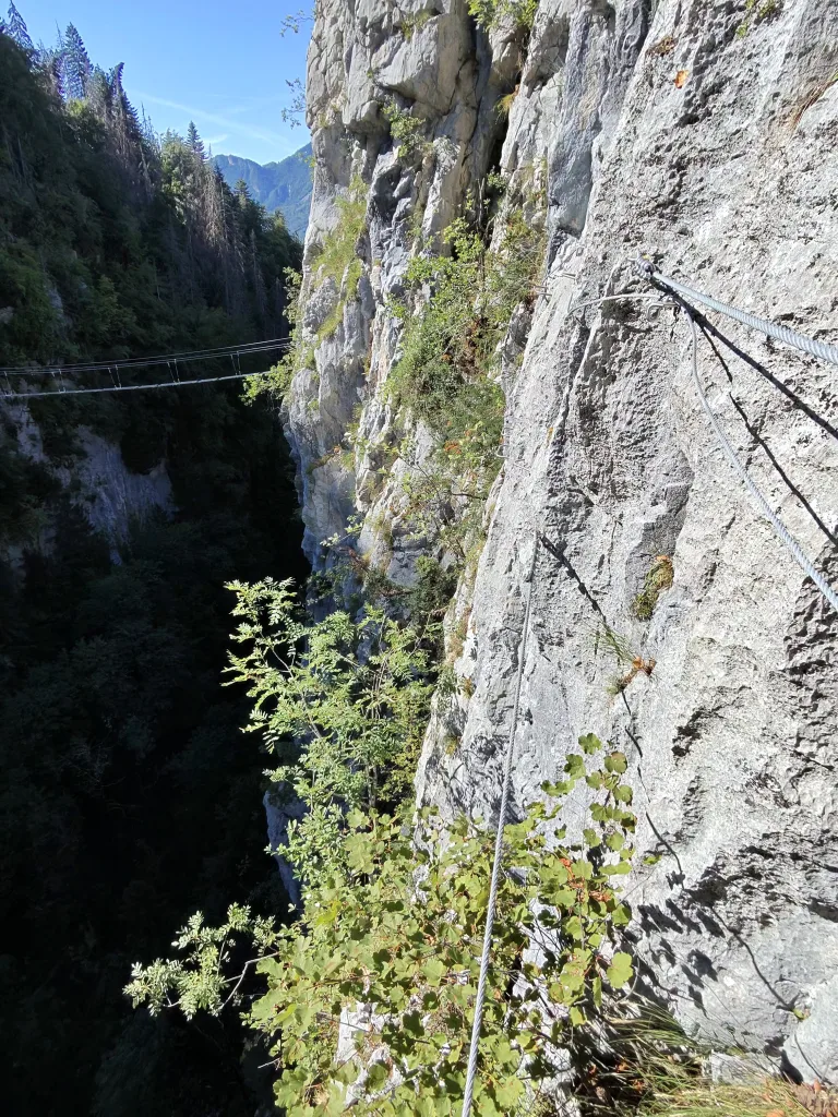 via ferrata de la gorge du cé mont saxonnex